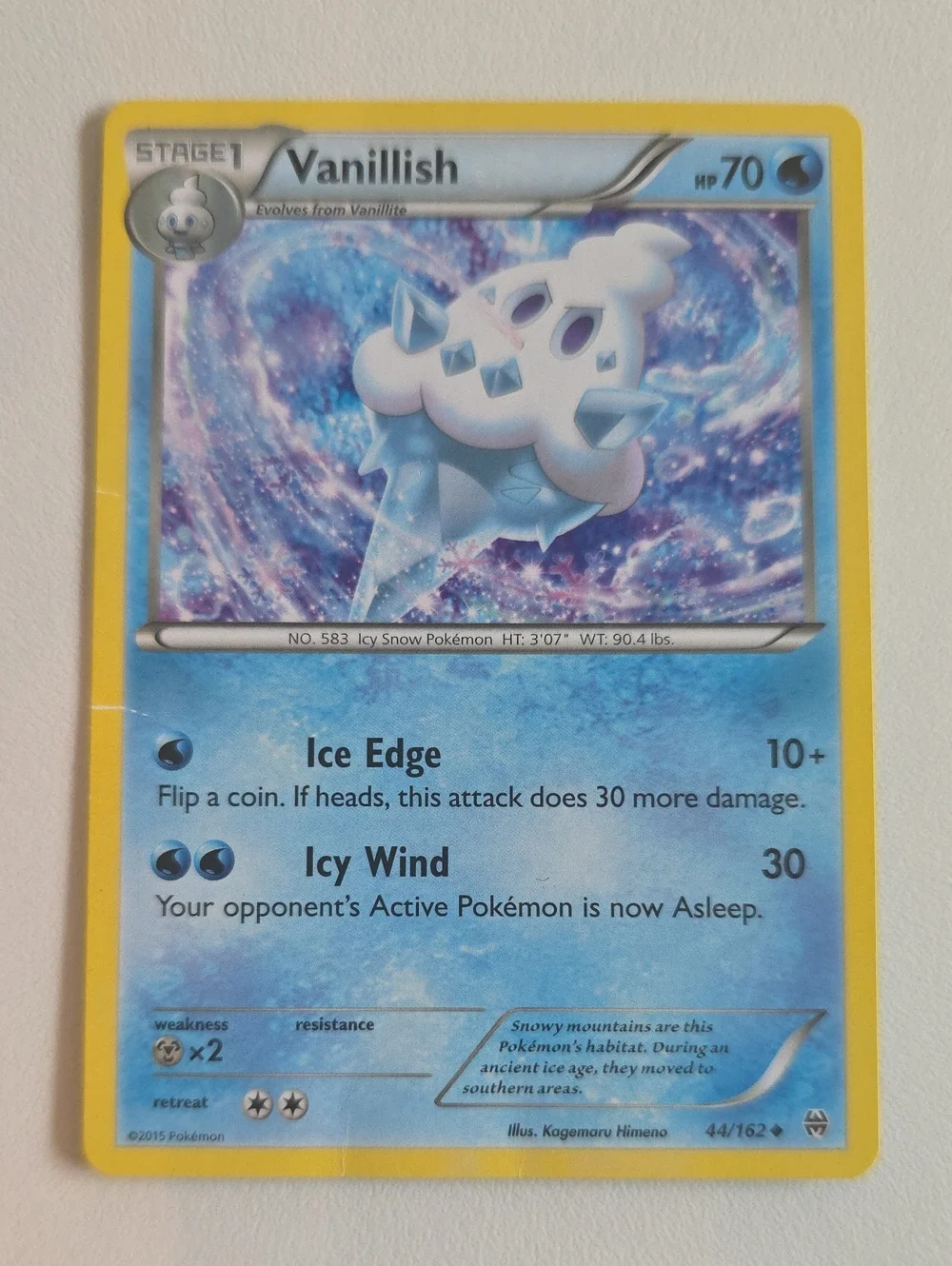 Pokemon Vanillish And Vanillite Cards